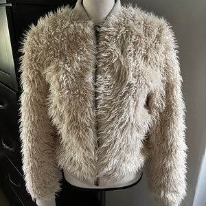 Fur bomber jacket